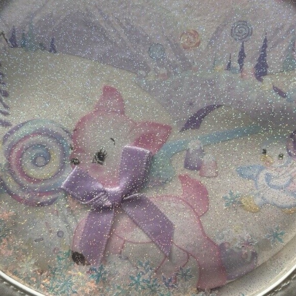 Pink Snow Globe w Winter Scene Baby Deer Backpack Crossbody Shoulder Bag  New main image 13